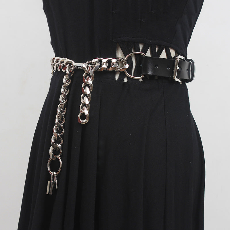 Chain Belt with Padlock – 110 cm