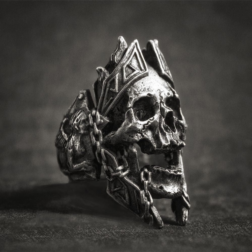 Men's Gothic Ares Warrior Skull Ring – Stainless Steel