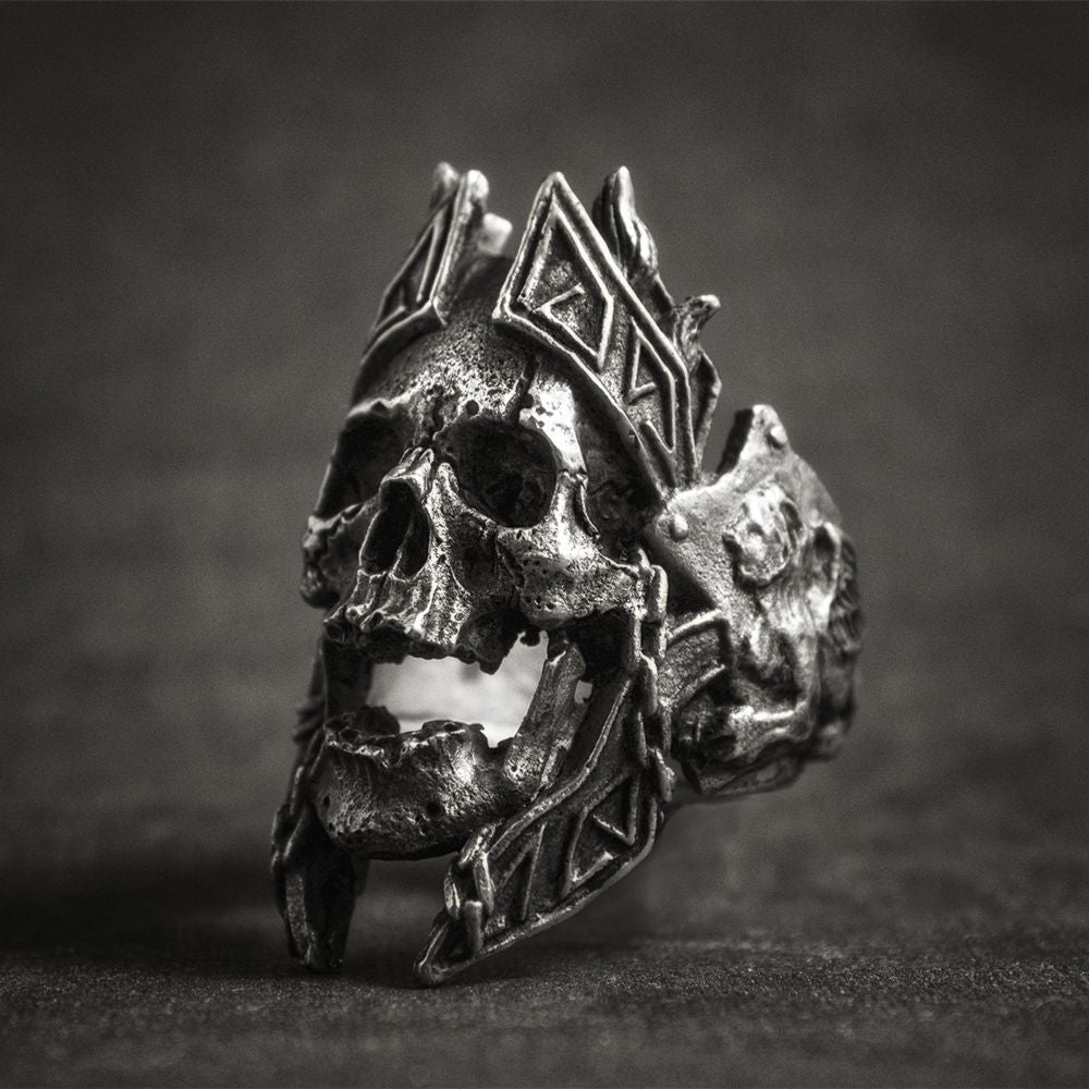 Men's Gothic Ares Warrior Skull Ring – Stainless Steel