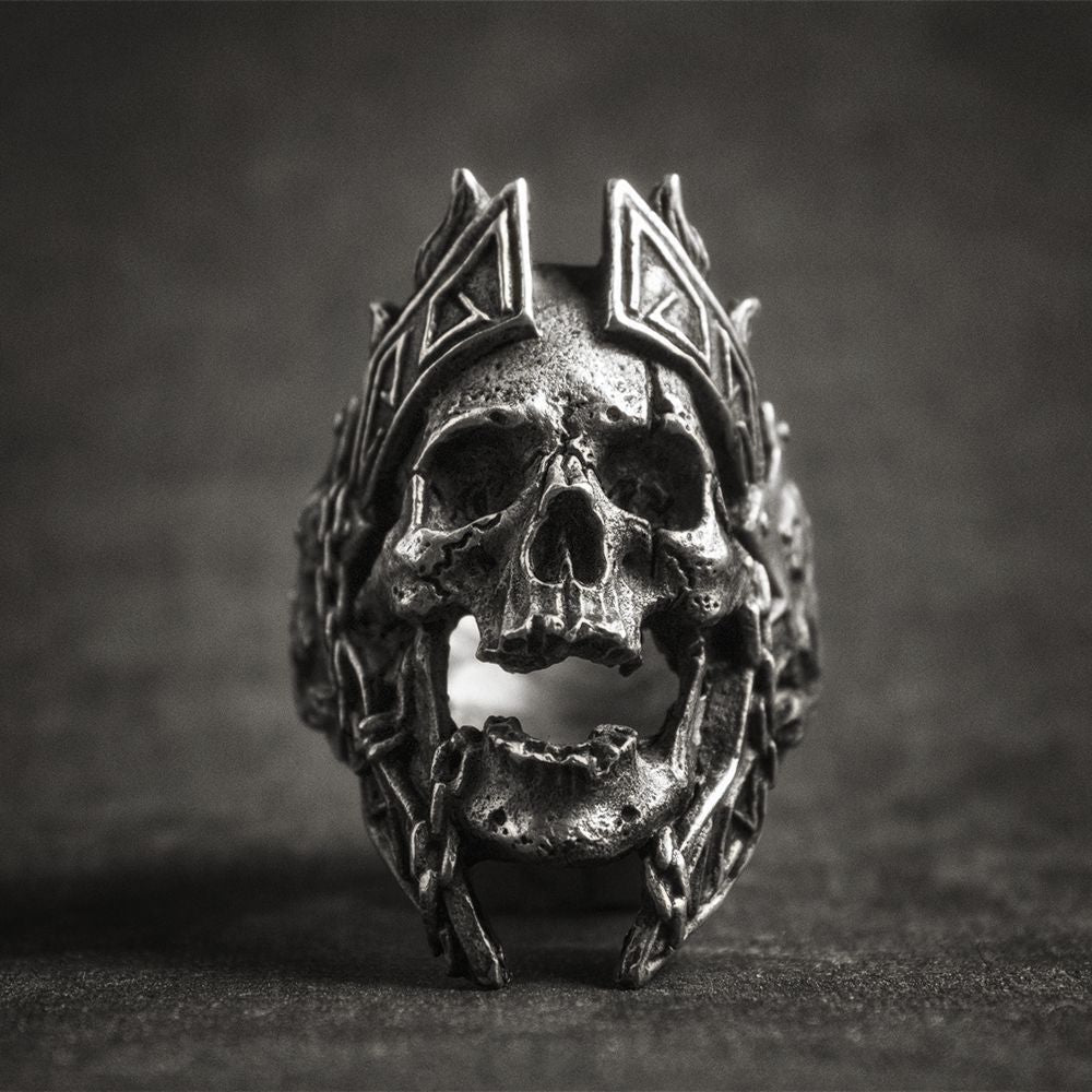 Men's Gothic Ares Warrior Skull Ring – Stainless Steel