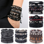 Men's Gothic Multi-Layer Bracelet – 5 Adjustable Styles