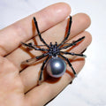 Gothic Spider Brooch – Black & White