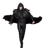 Gothic Raven Faux Feather Cape – 30cm