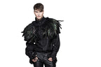 Gothic Raven Faux Feather Cape – 30cm
