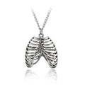 Gothic Anatomical Rib Cage Necklace – Skeleton Pendant