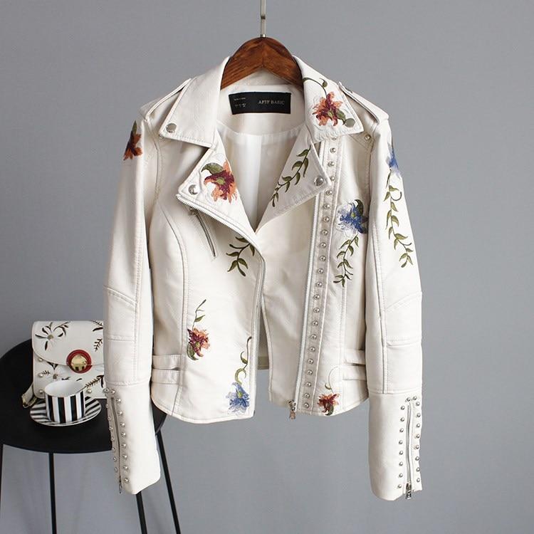 Women's Bargello Faux Leather Jacket – Black & Beige