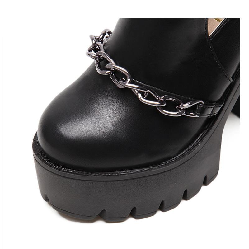 Women's Gothic PU Ankle Boots – US 4–9.5