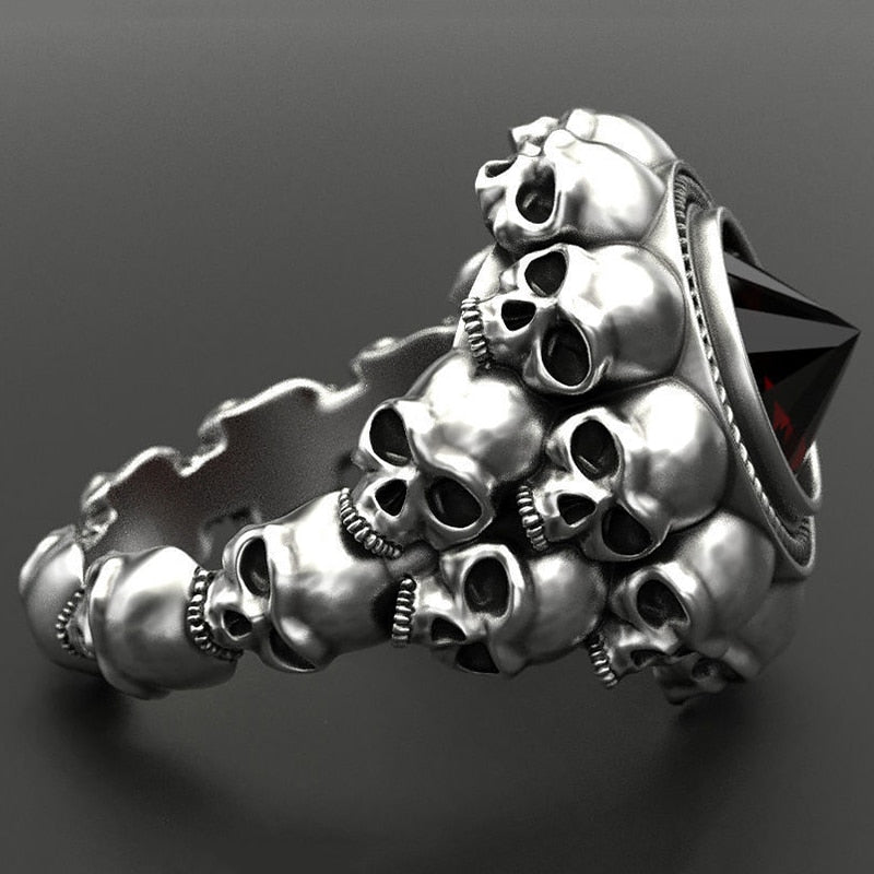 Men's Retro Gothic Skull Ring – Stainless Steel