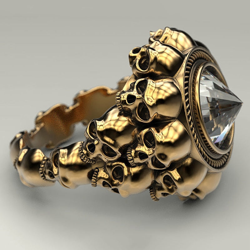 Men's Retro Gothic Skull Ring – Stainless Steel