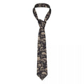 Men's Black Gothic Skull Print Tie – 145cm