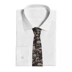 Men's Black Gothic Skull Print Tie – 145cm