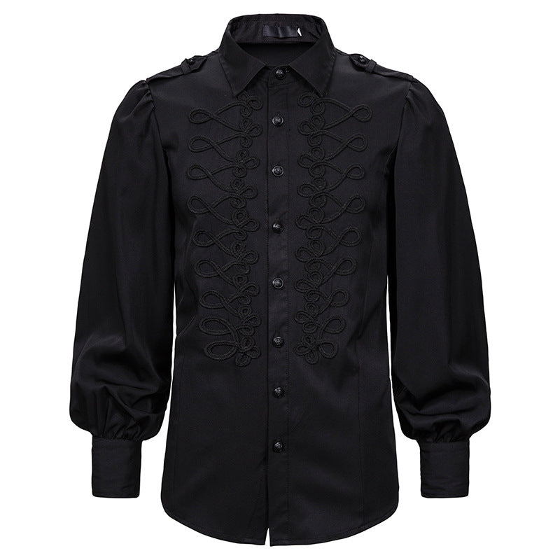 Men's Gothic Shirt – Black, Red & Blue