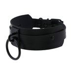 Black Matte Double-Layer O-Ring Choker