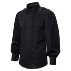 Men's Gothic Shirt – Black, Red & Blue – S–XXL