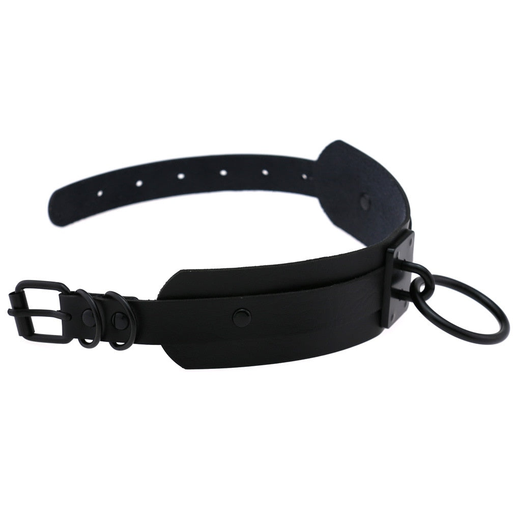 Black Matte Double-Layer O-Ring Choker