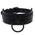 Black Matte Double-Layer O-Ring Choker