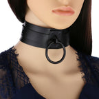 Black Matte Double-Layer O-Ring Choker