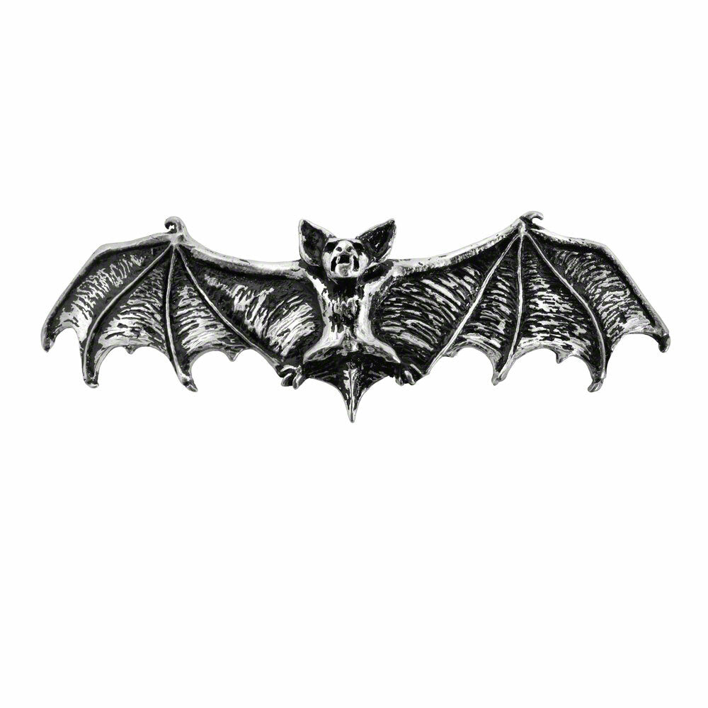 Darkling Bat Pewter Hair Slide