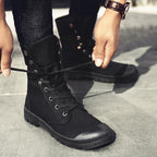 Men's Gothic Tactical Combat Ankle Boots – PU Leather