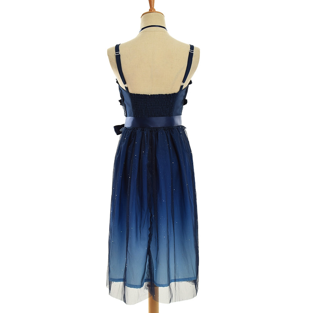 Women's Blue Starry Night Dress – Mini or Maxi, S–L