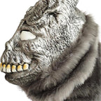 Gothic Evil Bunny Costume Mask – Latex & Faux Fur