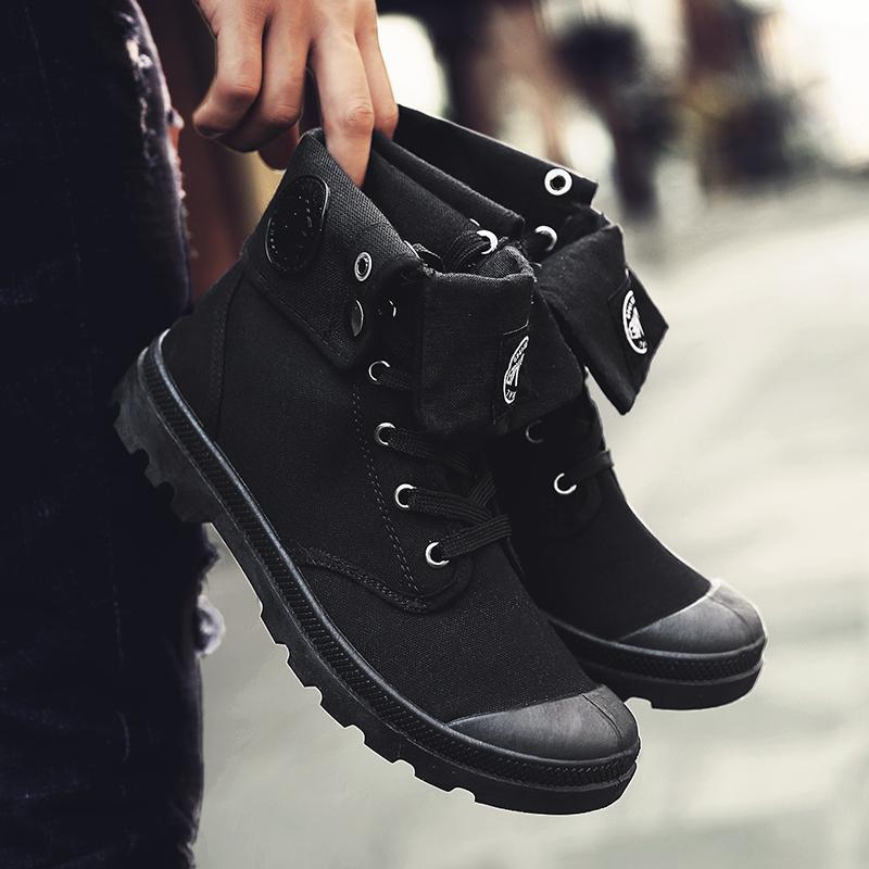 Men's Gothic Tactical Combat Ankle Boots – PU Leather