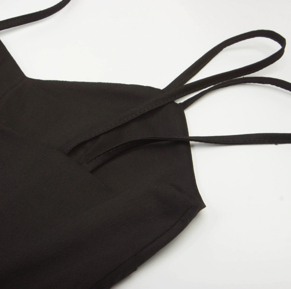Women's Black Widow Retro Dress with Removable Collar – S–XXL