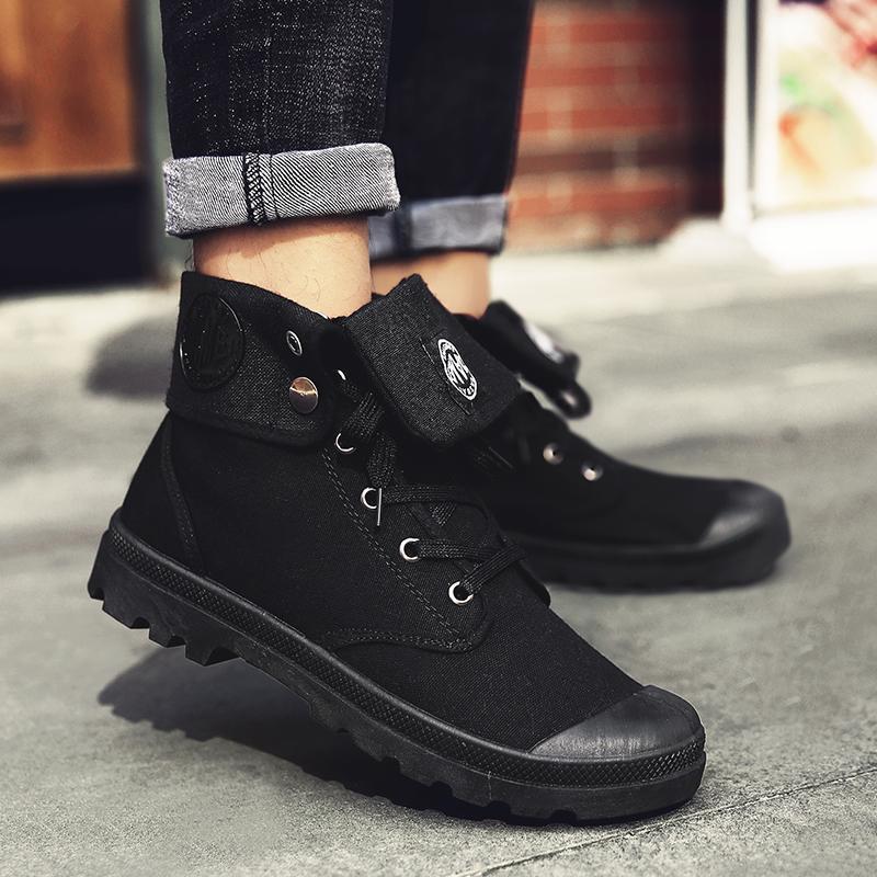 Men's Gothic Tactical Combat Ankle Boots – PU Leather