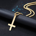 Men's Gothic Inverted Cross Necklace – 316L Stainless Steel