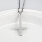 Men's Gothic Inverted Cross Necklace – 316L Stainless Steel