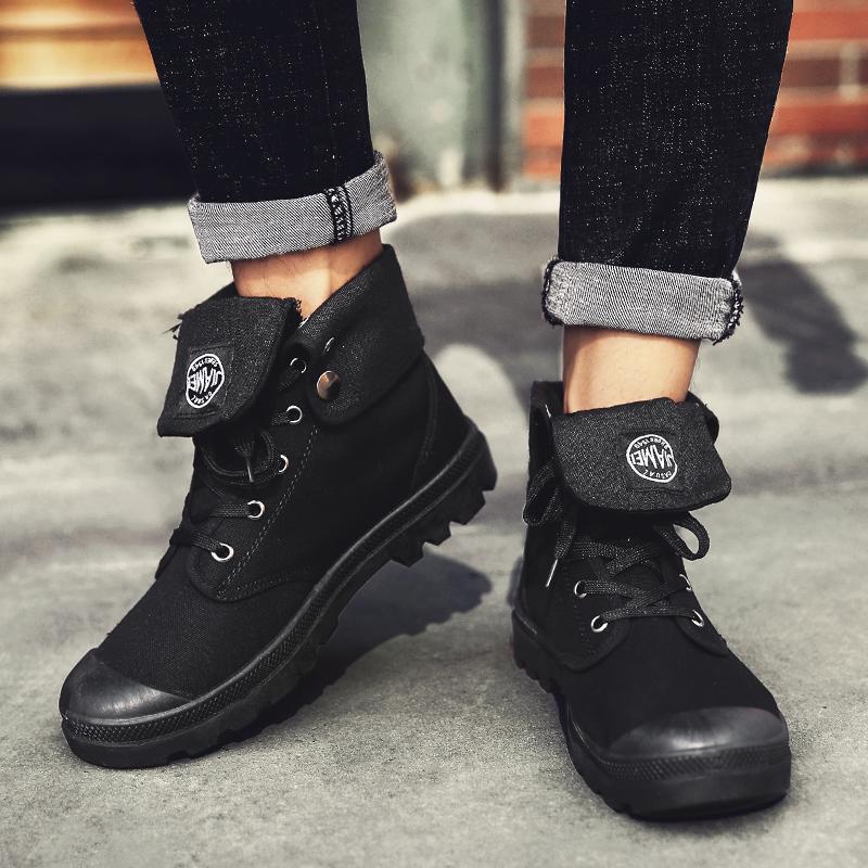 Men's Gothic Tactical Combat Ankle Boots – PU Leather