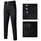Men's Gothic Victorian Steampunk Trousers – Black