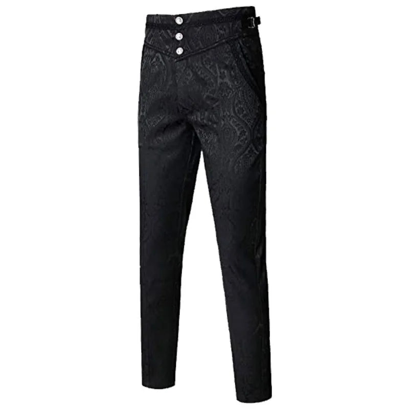 Men's Gothic Victorian Steampunk Trousers – Black