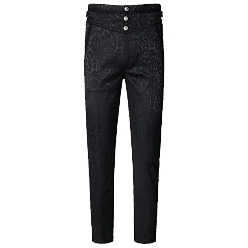 Men's Gothic Victorian Steampunk Trousers – Black