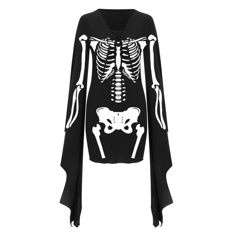 Women's Vintage Skeleton Dress – Long Sleeve