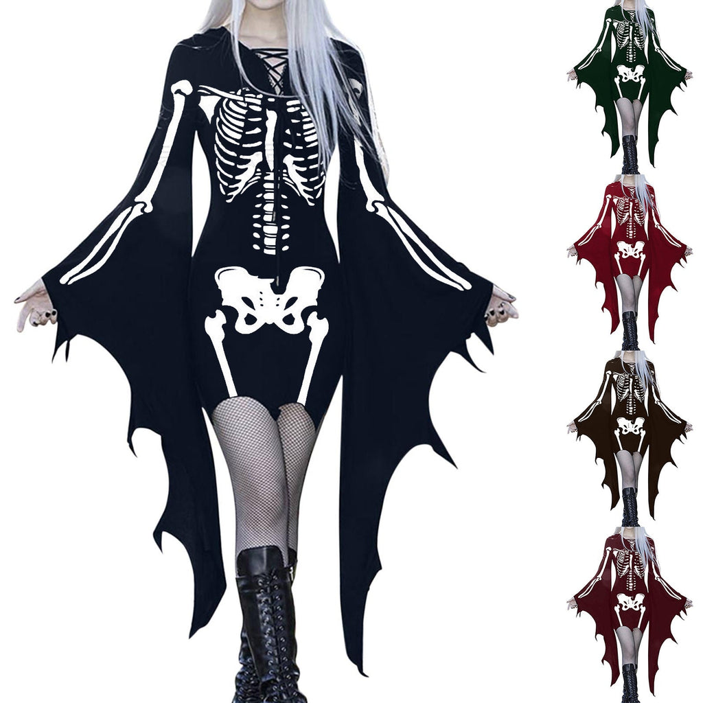 Women's Vintage Skeleton Dress – Long Sleeve