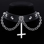 Gothic Inverted Cross Choker