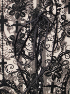 Women's Gothic Lace Cameo Leggings – Black & Nude, XS–3XL