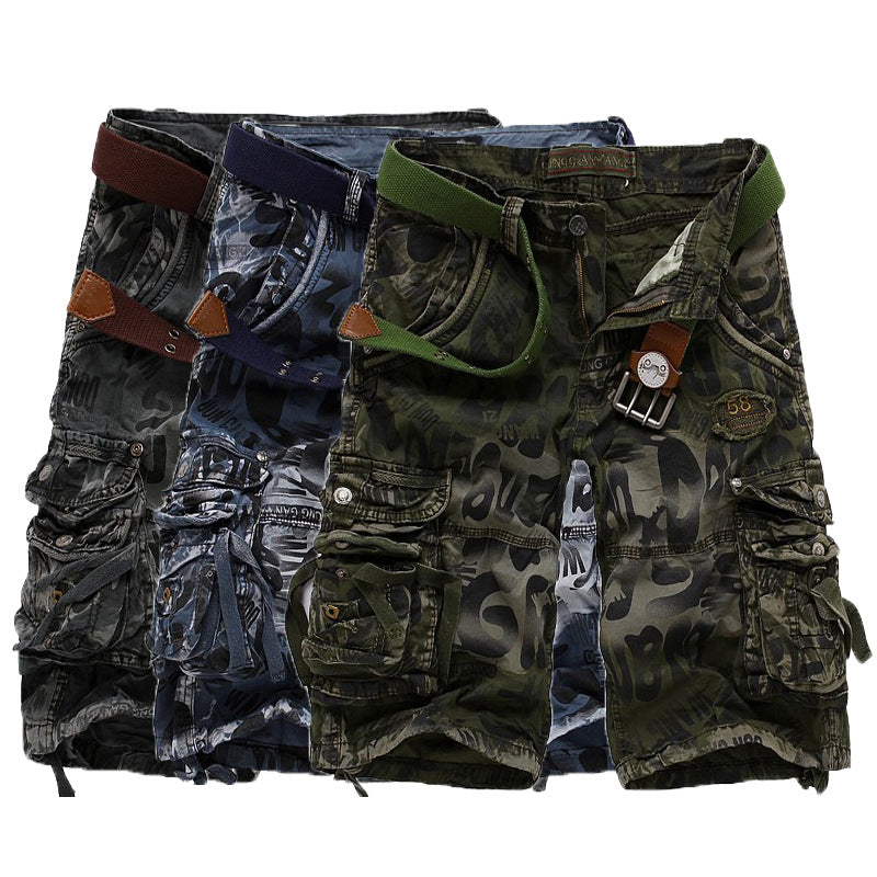 Men's Gothic Camo Shorts – Cotton Blend