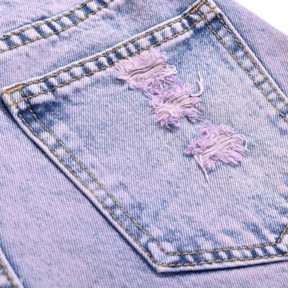 Women's Ripped High-Waist Denim Shorts – S–XL