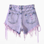 Women's Ripped High-Waist Denim Shorts – S–XL
