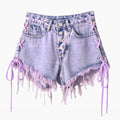 Women's Ripped High-Waist Denim Shorts – S–XL