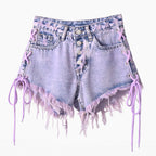 Women's Ripped High-Waist Denim Shorts – S–XL