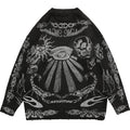 Skull Zip Knitted Jumper
