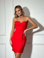 Off-Shoulder Bodycon Mini Dress with Corset Back