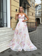 Maxi prom dress, wedding guest dress, garden party dress