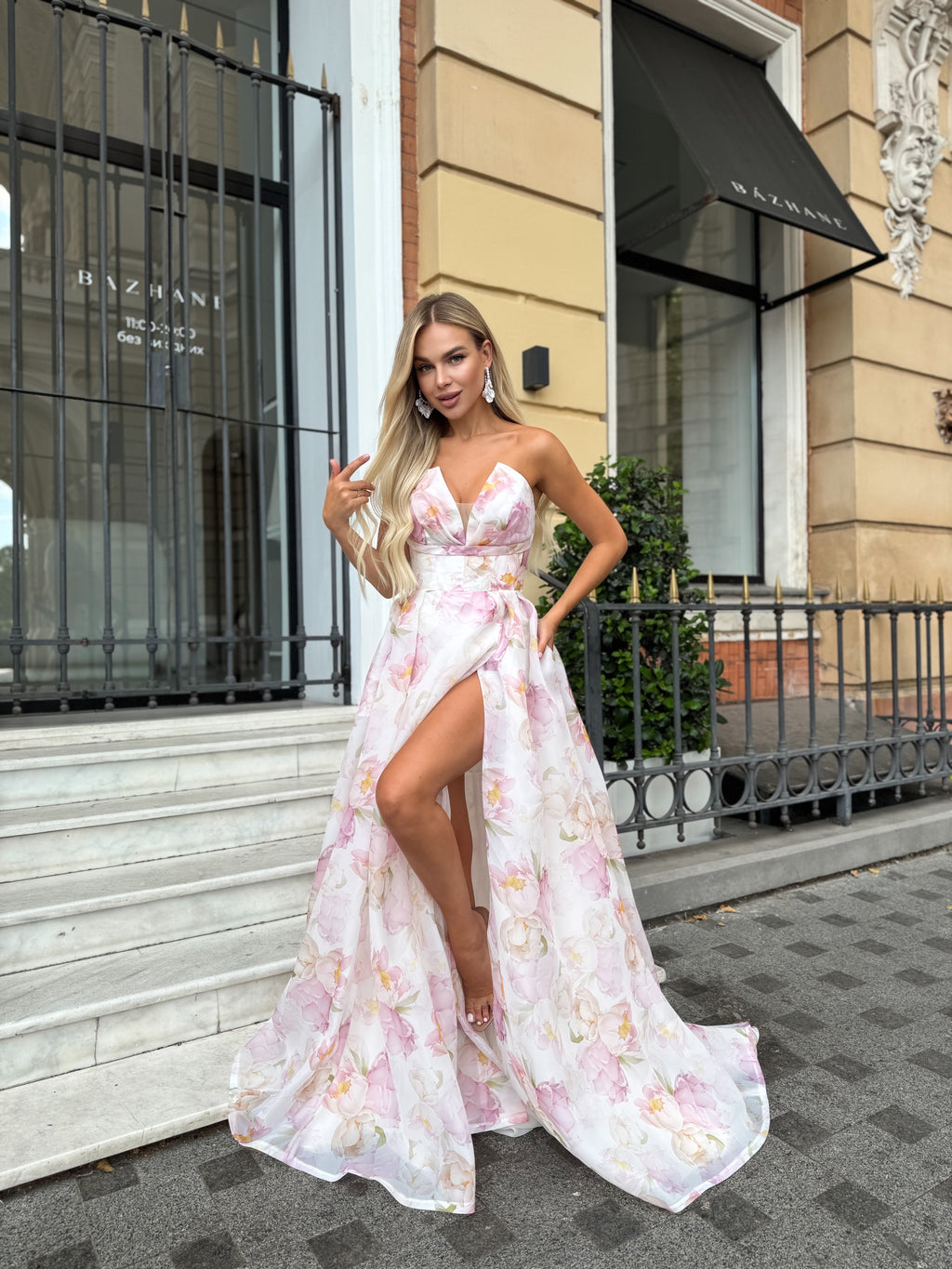 maxi floral dress for evening