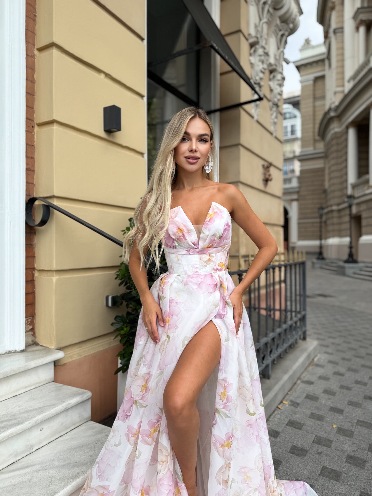 Floral organza dress