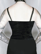 Women's Gothic Cropped Corset – Black