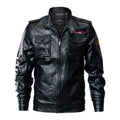 Men's Long Faux Leather Jacket – S–3XL